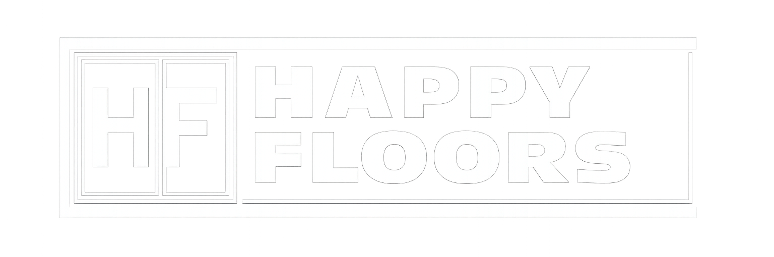 Happy floors logo white e1774645632577 | Carpetland USA