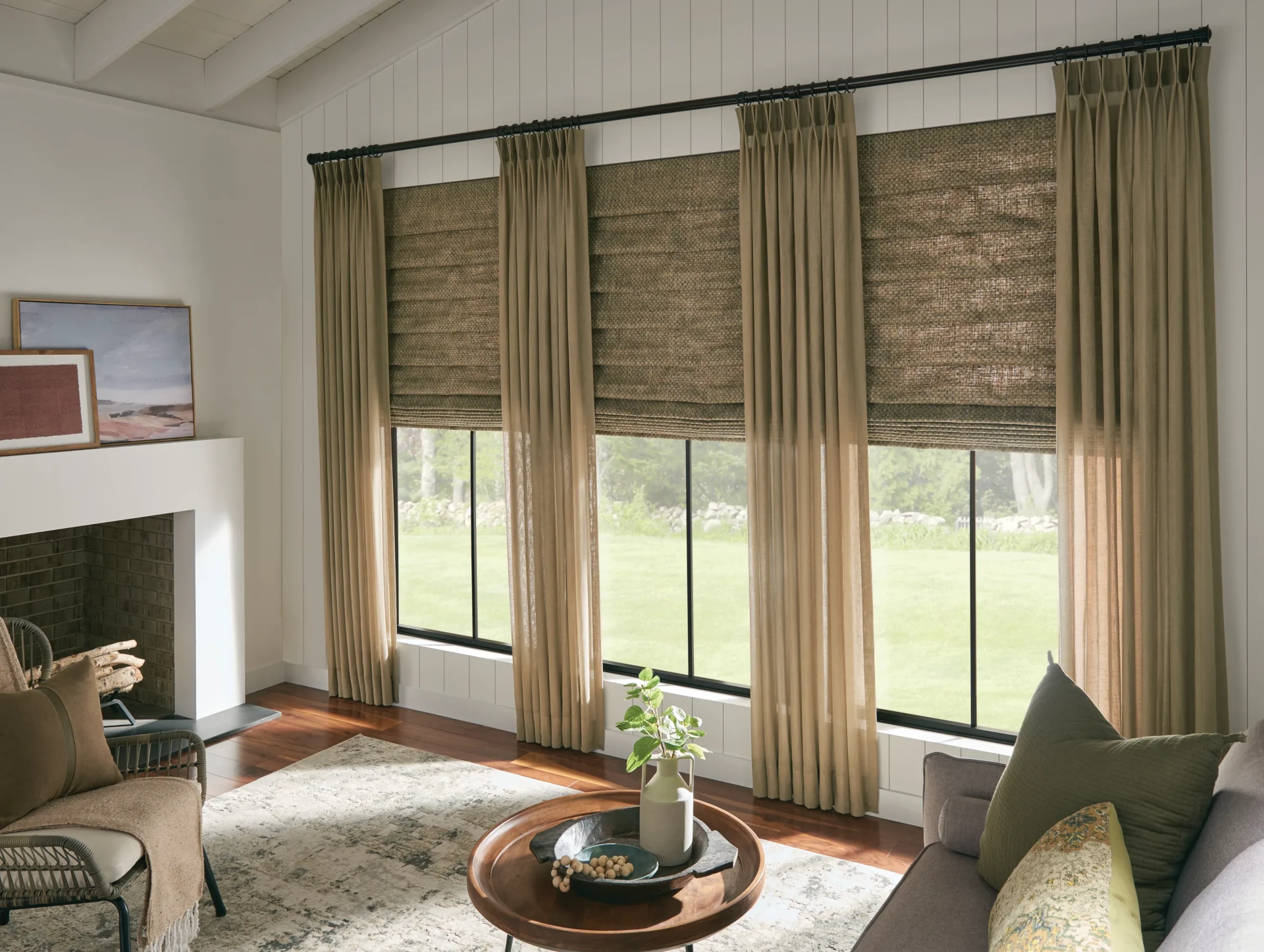 graber 8584 recycled drapery soft roman shade rs22 v1 | Carpetland USA